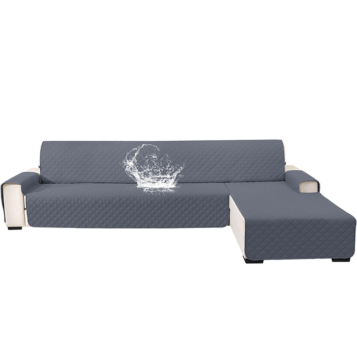 YSTYLE 100% Waterproof 2 Seater Corner Sofa Cover Reversible L Shape-YSTYLE
