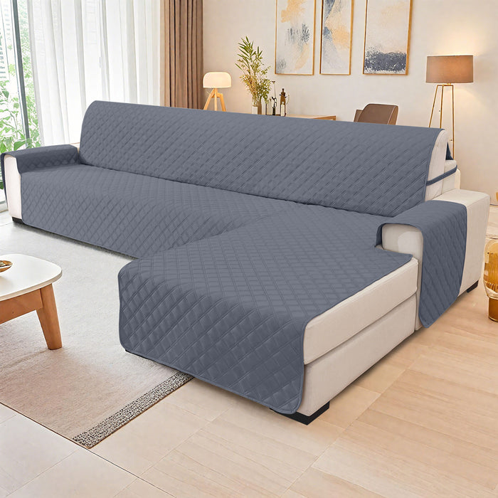 YSTYLE 100% Waterproof 2 Seater Corner Sofa Cover Reversible L Shape-YSTYLE