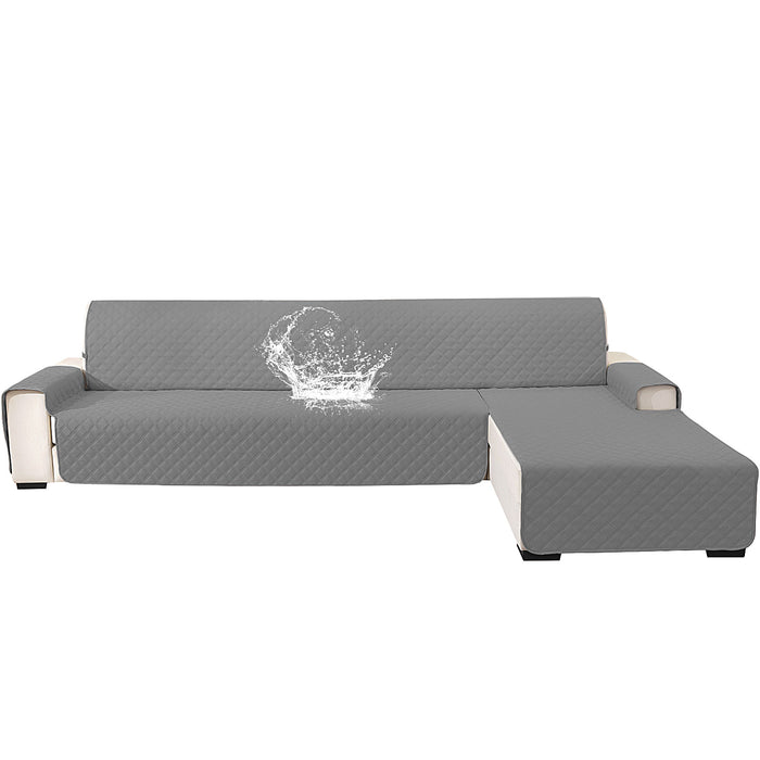 YSTYLE 100% Waterproof 2 Seater Corner Sofa Cover Reversible L Shape-YSTYLE