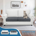 Ystyle 2 Piece Stretch Sofa Seat Cover 1 Seater Anti Slip Geometric-YSTYLE