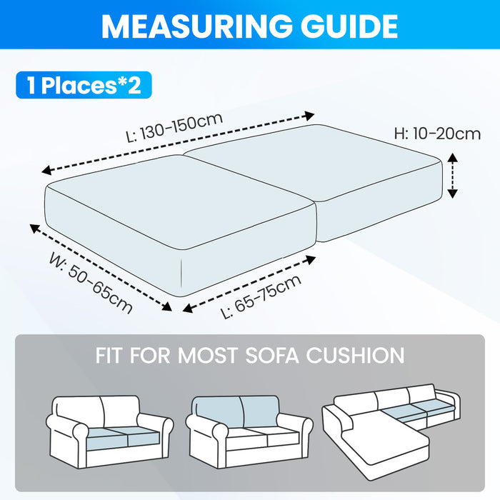 Ystyle 2 Piece Universal 1 Seater Stretch Sofa Cushion Cover-YSTYLE