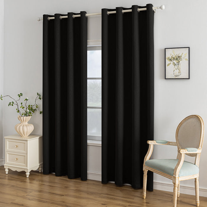 YSTYLE 2 Pieces Blackout Curtains Thermal Insulated Soundproof
