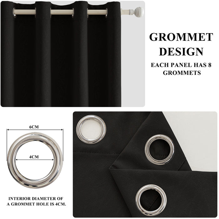 YSTYLE 2 Pieces Blackout Curtains Thermal Insulated Soundproof