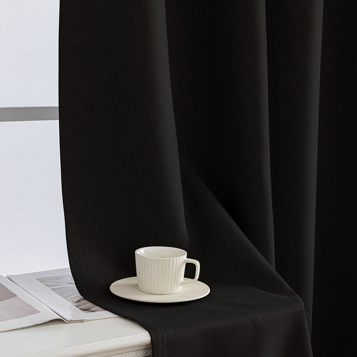 YSTYLE 2 Pieces Blackout Curtains Thermal Insulated Soundproof