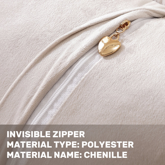 Ystyle 2 Pieces Chenille Cushion Covers 60x60cm Spray Dyed-YSTYLE