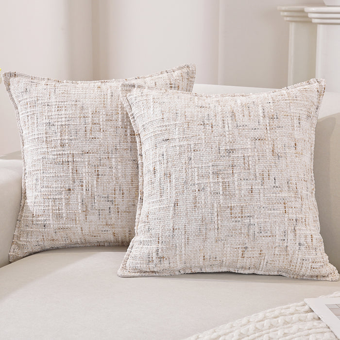 Ystyle 2 Pieces Chenille Cushion Covers 60x60cm Spray Dyed-YSTYLE