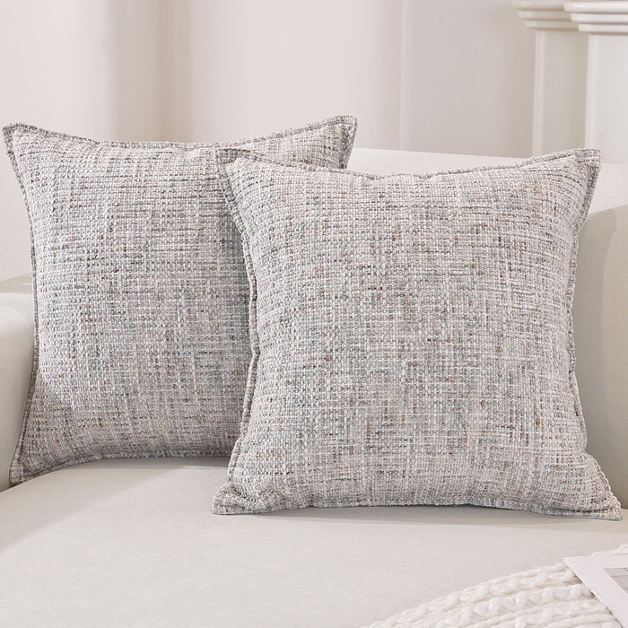 Ystyle 2 Pieces Chenille Cushion Covers 60x60cm Spray Dyed-YSTYLE