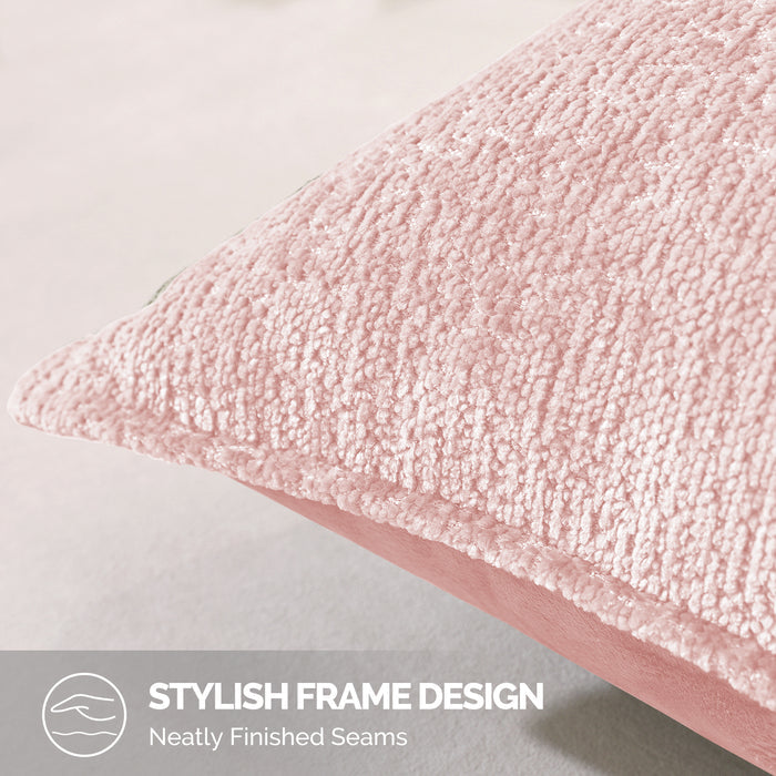 Ystyle 2 Pieces Chenille Cushion Covers 60x60cm Soft Velvet-YSTYLE