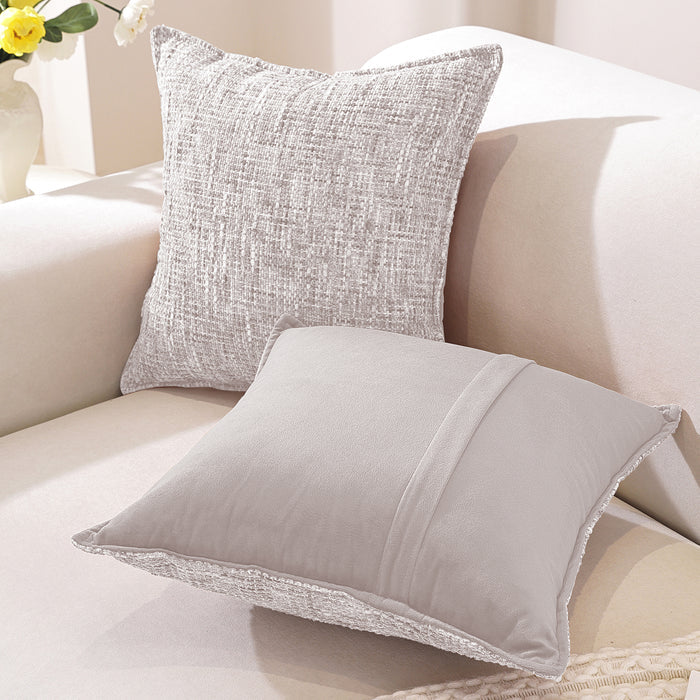 Ystyle 2 Pieces Chenille Cushion Covers 60x60cm Spray Dyed-YSTYLE