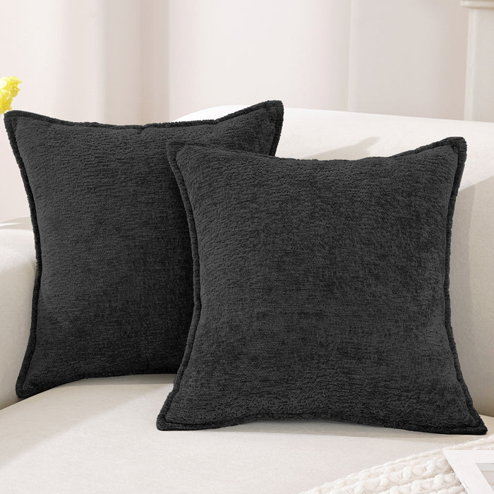 Ystyle 2 Pieces Chenille Cushion Covers 60x60cm Soft Velvet-YSTYLE