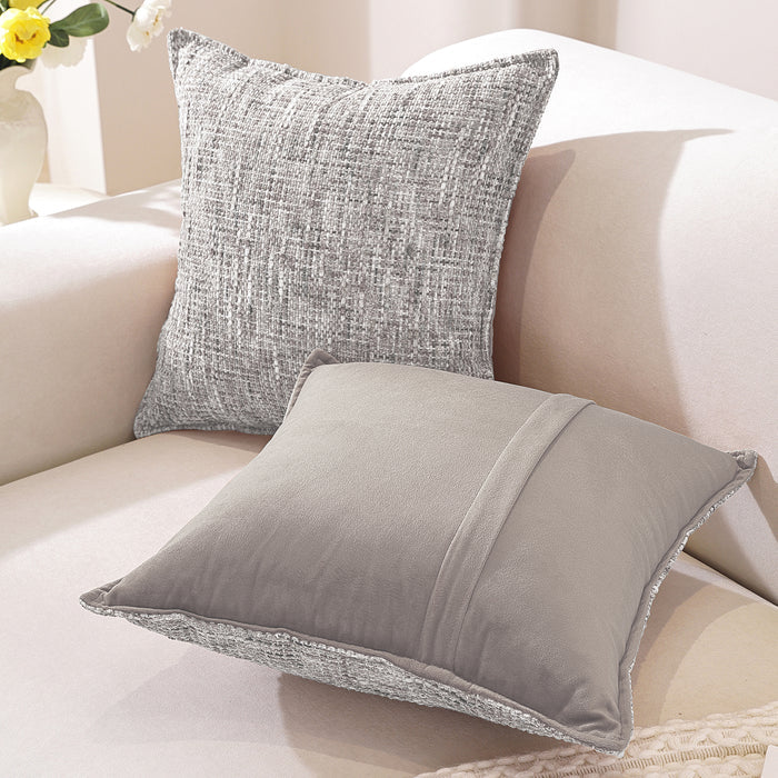 Ystyle 2 Pieces Chenille Cushion Covers 60x60cm Spray Dyed-YSTYLE