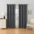 YSTYLE 2 Pieces Linen Effect Blackout Curtains Thermal-YSTYLE