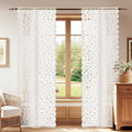 Ystyle 2 Pieces Semi Sheer Lace Curtains Rod Pocket-YSTYLE