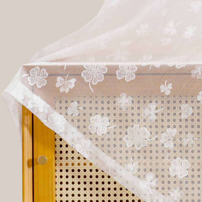 Ystyle 2 Pieces Semi Sheer Lace Curtains Rod Pocket-YSTYLE