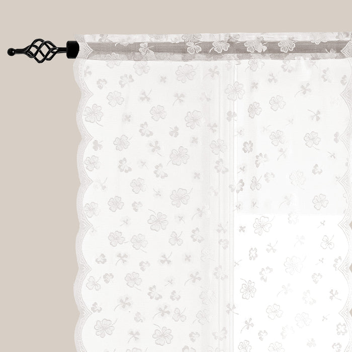 Ystyle 2 Pieces Semi Sheer Lace Curtains Rod Pocket-YSTYLE