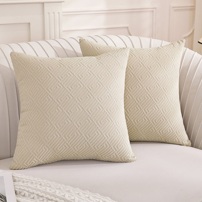 Ystyle 2 Pieces Sofa Cushion Covers 60x60 cm Geometric Pattern-YSTYLE