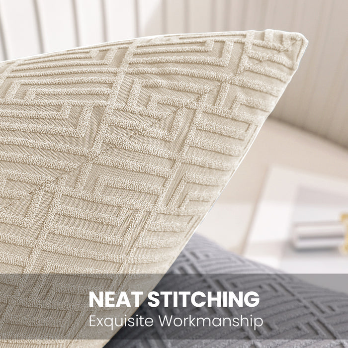 Ystyle 2 Pieces Sofa Cushion Covers 60x60 cm Geometric Pattern-YSTYLE