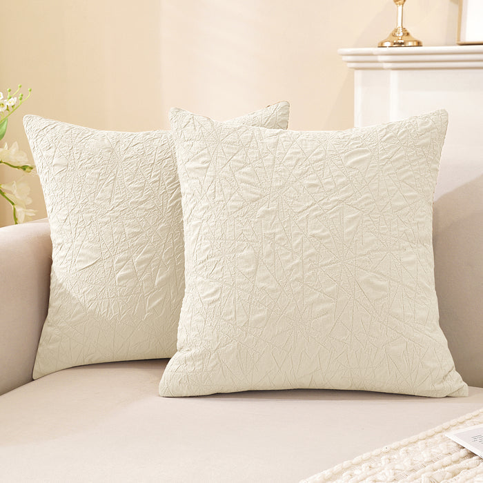 Ystyle 2 Pieces Sofa Cushion Covers 60x60cm Invisible Zipper-YSTYLE