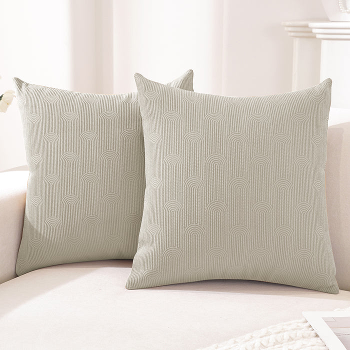 Ystyle 2 Pieces Sofa Cushion Covers 60x60cm Invisible Zipper-YSTYLE