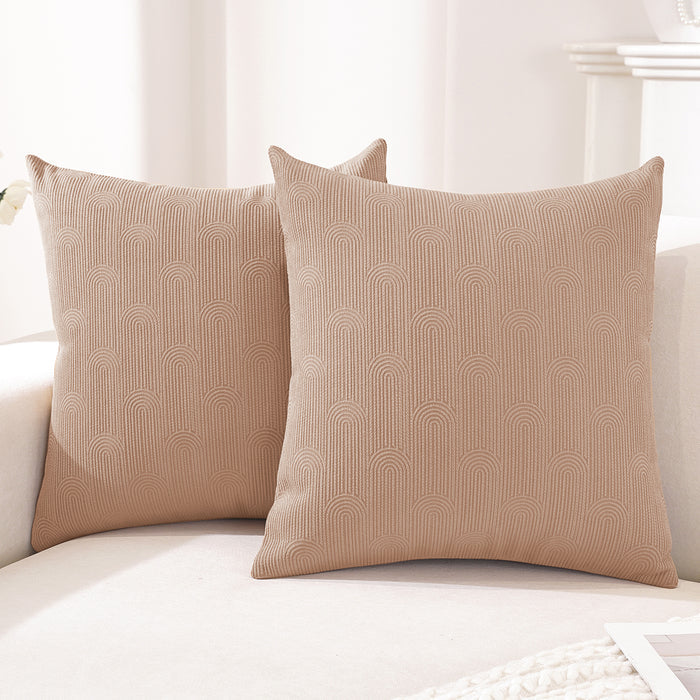 Ystyle 2 Pieces Sofa Cushion Covers 60x60cm Invisible Zipper-YSTYLE
