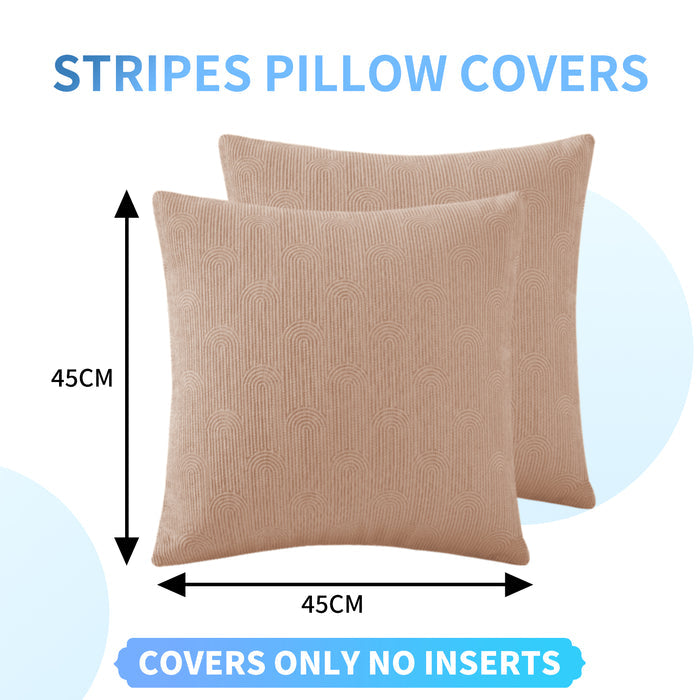 Ystyle 2 Pieces Sofa Cushion Covers 45x45cm Invisible Zipper-YSTYLE