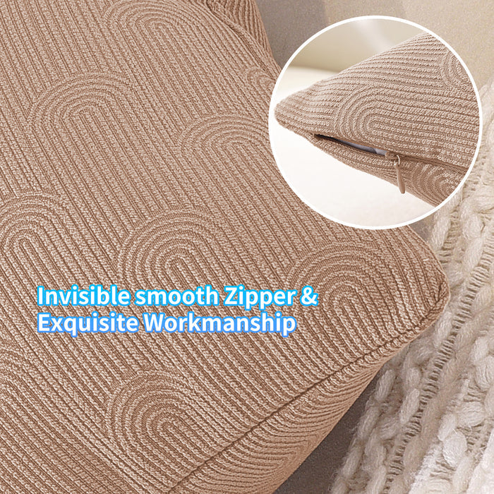 Ystyle 2 Pieces Sofa Cushion Covers 60x60cm Invisible Zipper-YSTYLE