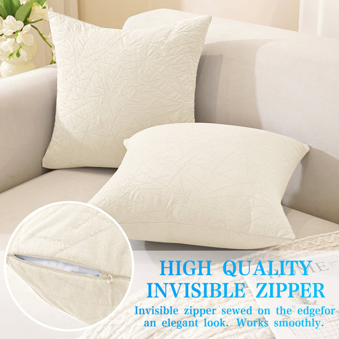 Ystyle 2 Pieces Sofa Cushion Covers 60x60cm Invisible Zipper-YSTYLE