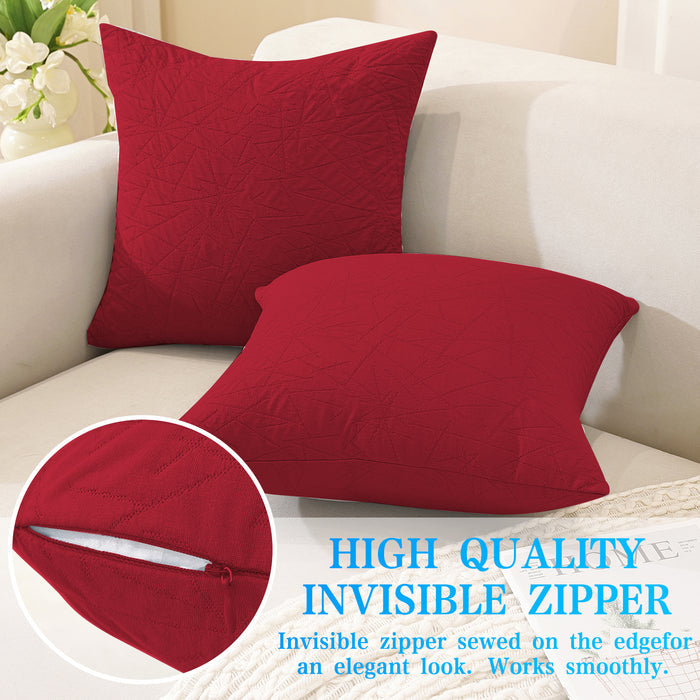 Ystyle 2 Pieces Sofa Cushion Covers 60x60cm Invisible Zipper-YSTYLE