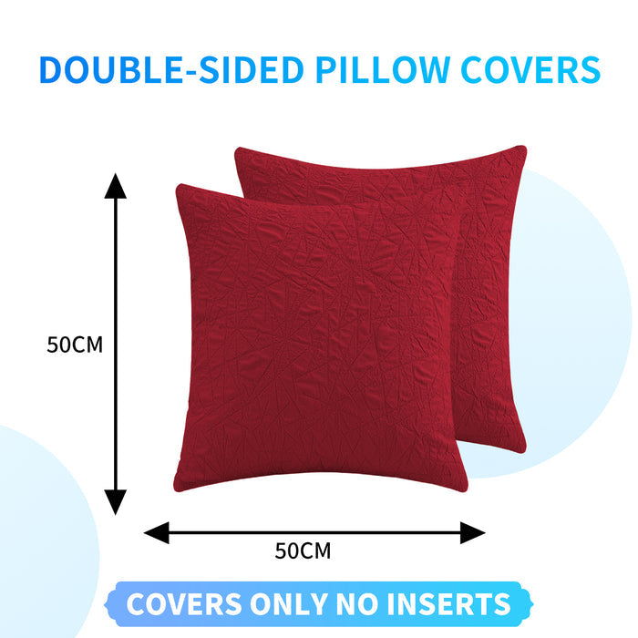 Ystyle 2 Pieces Sofa Cushion Covers 50x50cm Invisible Zipper-YSTYLE