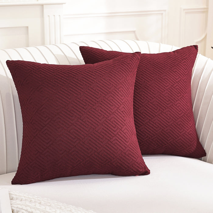 Burgundy / 60×60 CM - 2 Pieces