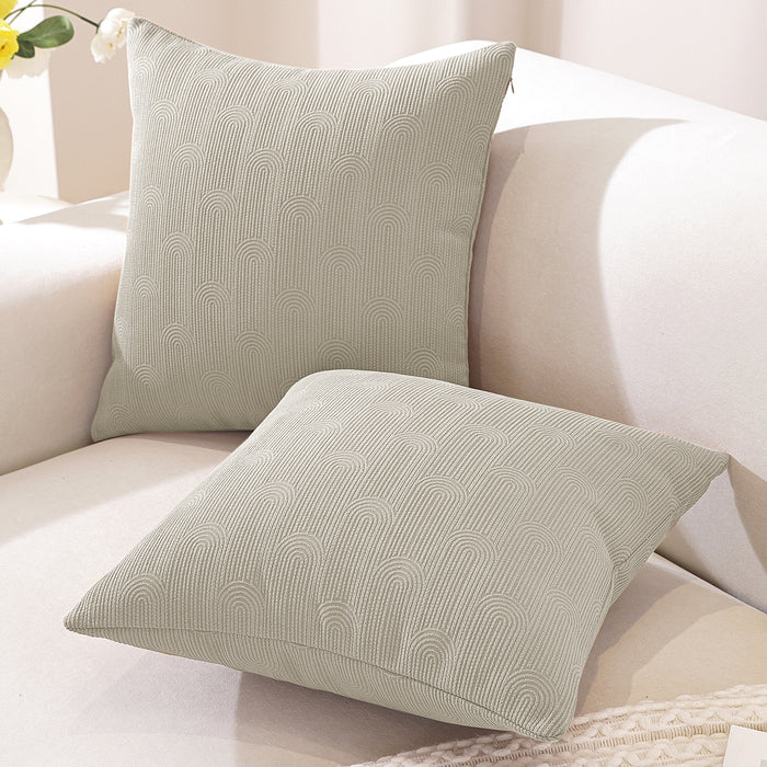 Ystyle 2 Pieces Sofa Cushion Covers 60x60cm Invisible Zipper-YSTYLE