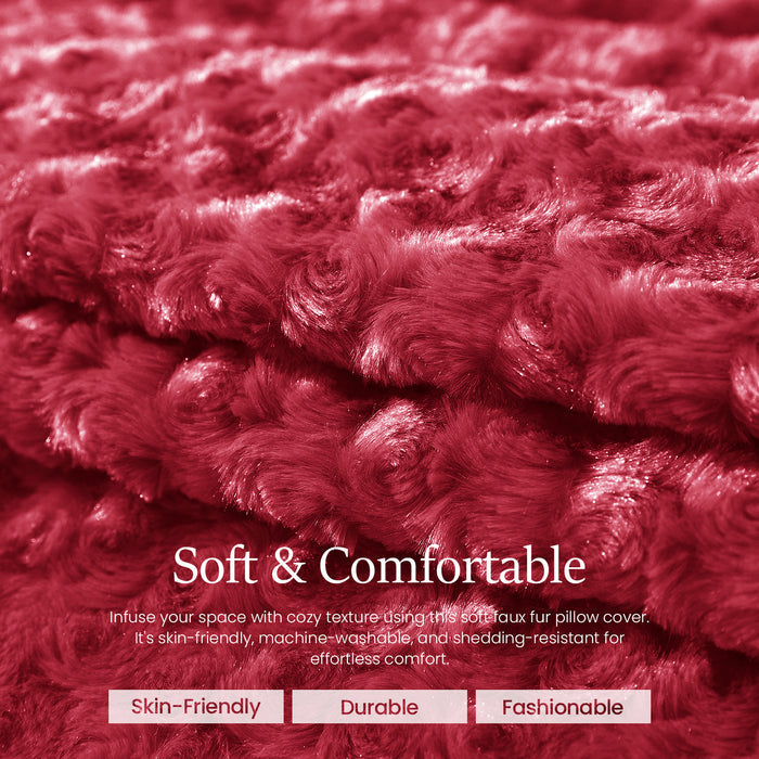Ystyle 2 Pieces Soft Plush Cushion Covers 45x45cm Hidden Zipper-YSTYLE