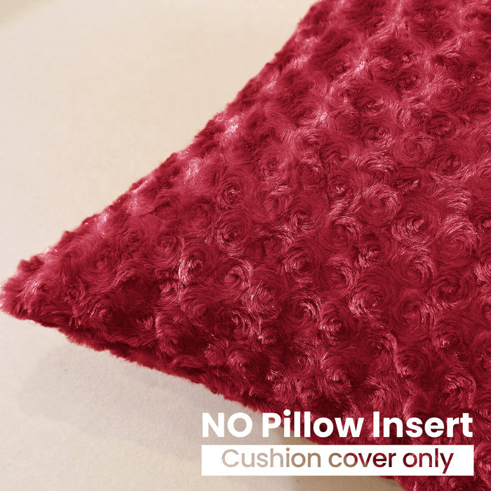 Ystyle 2 Pieces Soft Plush Cushion Covers 45x45cm Hidden Zipper-YSTYLE