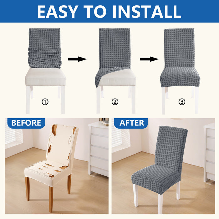Ystyle 6 Pieces Stretch Chair Covers With Backrest Unique Pattern-YSTYLE