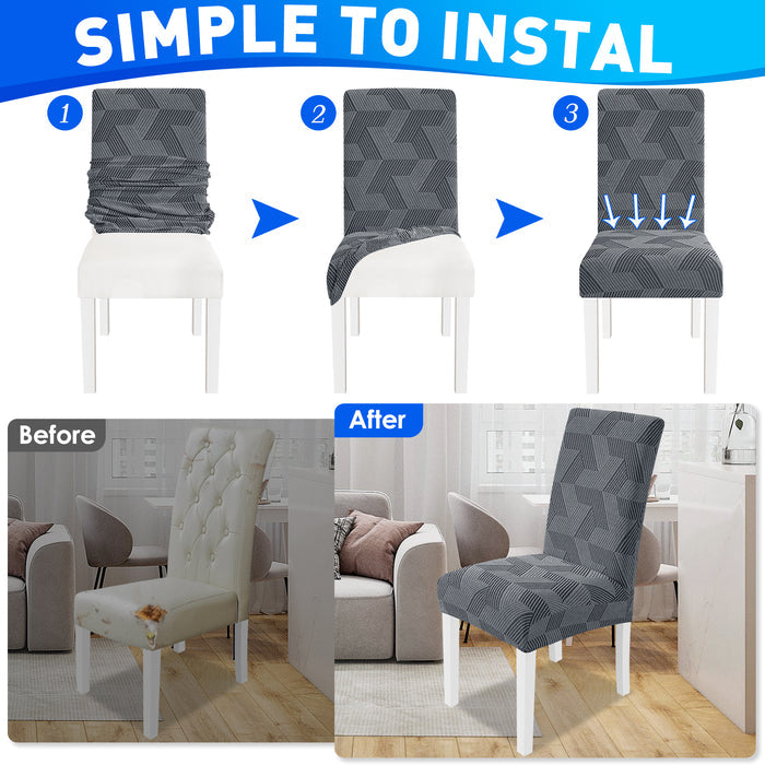 Ystyle 6 Pieces Stretch Chair Covers with Backrest Universal-YSTYLE