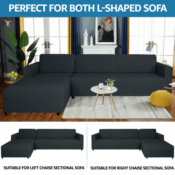 YSTYLE 2 Pieces Stretch Corner Sofa Cover 1 and 2 Seater L Shape