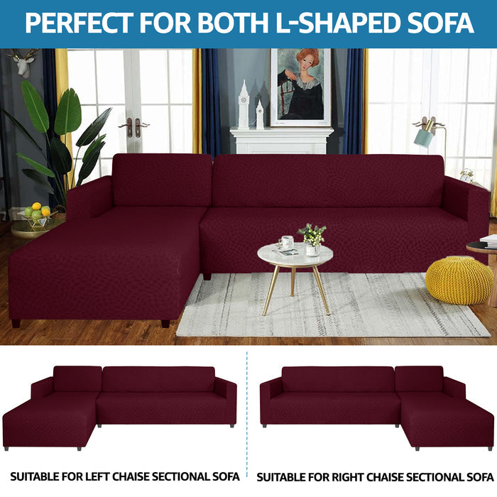 YSTYLE 2 Pieces Stretch Corner Sofa Cover 2 and 3 Seater L Shape