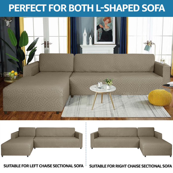 YSTYLE 2 Pieces Stretch Corner Sofa Cover 2+2 Seater L Shape