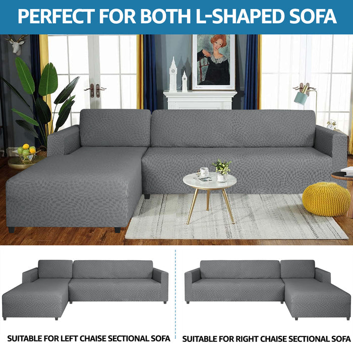 YSTYLE 2 Pieces Stretch Corner Sofa Cover 3+4  Seater L Shape