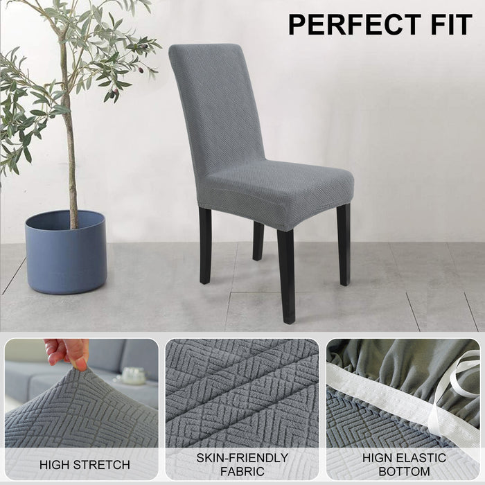 YSTYLE 2 Pieces Stretch Dining Chair Covers Diamond Jacquard