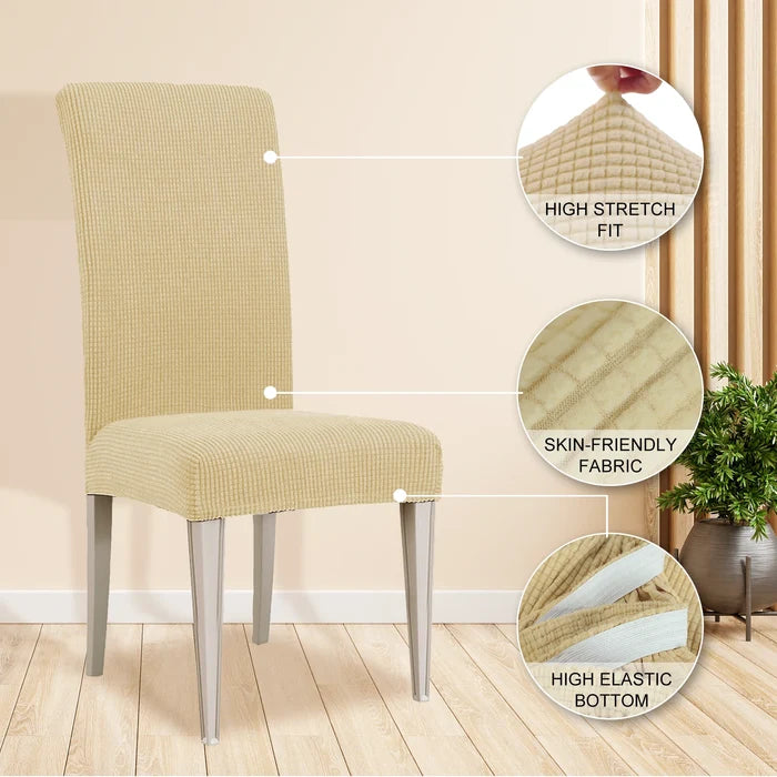 YSTYLE 2 Pieces Stretch Dining Chair Covers Jacquard Pattern-YSTYLE