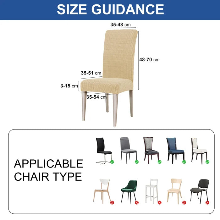 YSTYLE 2 Pieces Stretch Dining Chair Covers Jacquard Pattern-YSTYLE