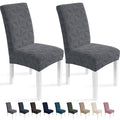 Ystyle 2 Pieces Stretch Dining Chair Covers Soft Fabric-YSTYLE