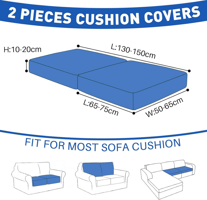 YSTYLE Velvet Stretch Sofa Seat Cover 2 Seater Anti Slip-YSTYLE