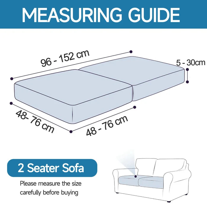 YSTYLE 2 Pieces Stretch Sofa Seat Cover 1 Seater Geometric Anti Slip-YSTYLE