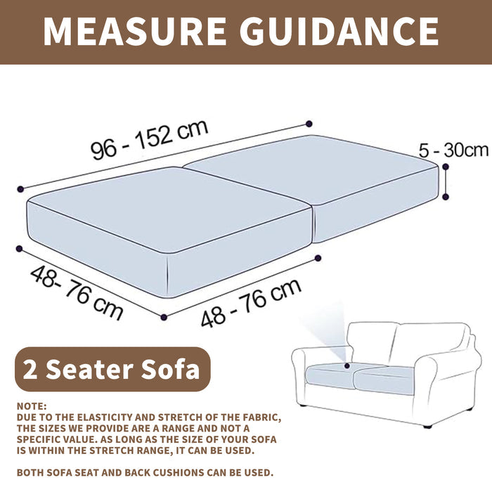 YSTYLE 2 Pieces Stretch Sofa Seat Cover 1 Seater Geometric Pattern