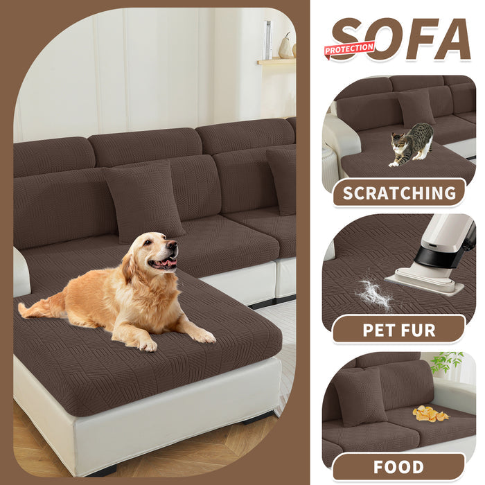 YSTYLE 2 Pieces Stretch Sofa Seat Cover 1 Seater Geometric Pattern