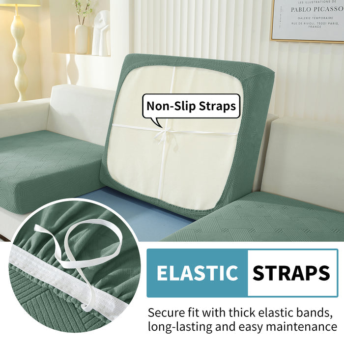 YSTYLE 2 Pieces Stretch Sofa Seat Cushion Cover 1 Seater Anti Slip