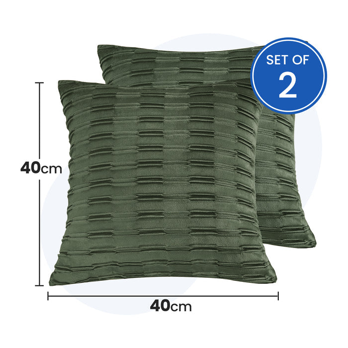 Ystyle 2 Pieces Velvet Cushion Covers 40x40cm Hidden Zipper-YSTYLE