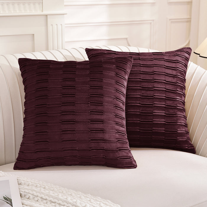 Burgundy / 50×50 CM - 2 Pieces